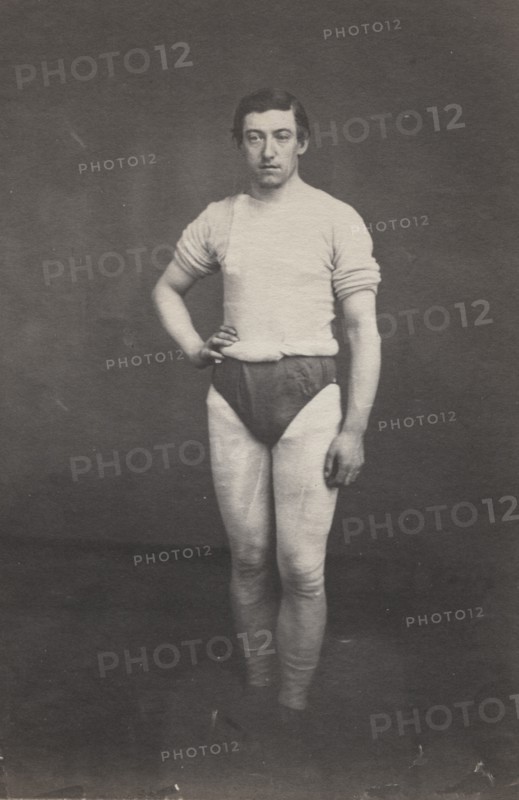 Young Man in Athletic Outfit, c.1857. Creator: Oliver H. Willard (American, 1828-1875), attributed to.