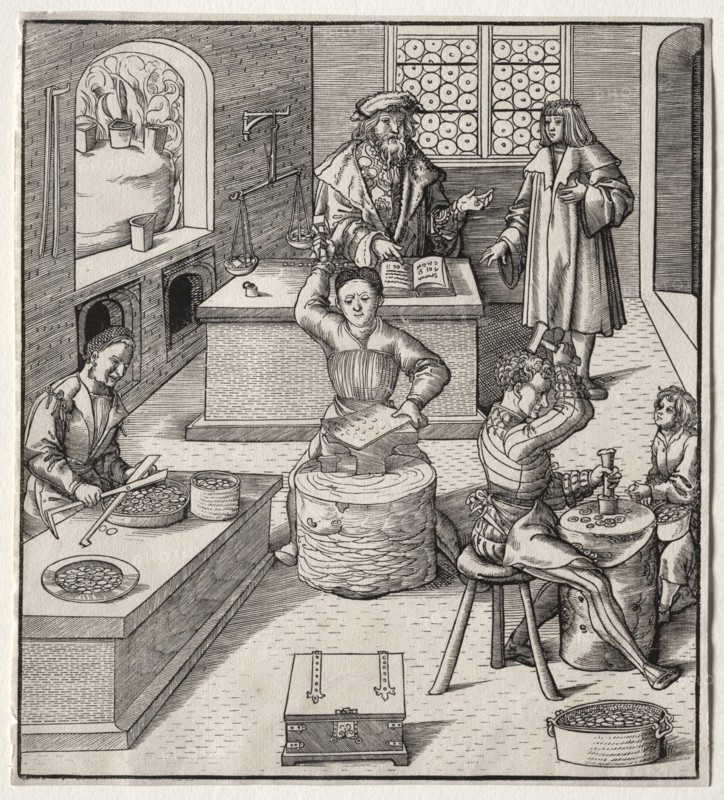 Young Maximilian in the Mint. Creator: Leonhard Beck (German, c. 1480-1542).