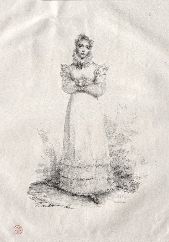Young Woman Standing. Creator: Horace Vernet (French, 1789-1863).