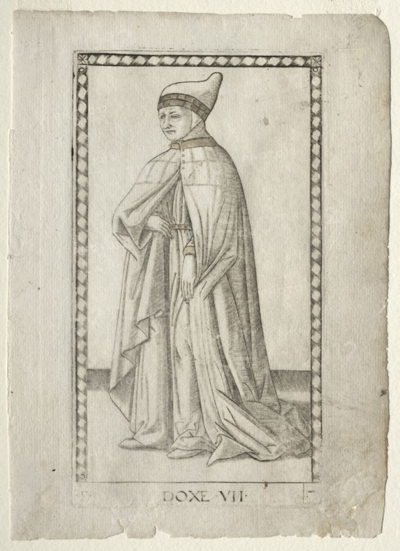 The Doge (from the Tarocchi, series E: Conditions of Man, #7) , before 1467. Creator: Master of the E-Series Tarocchi (Italian, 15th century).