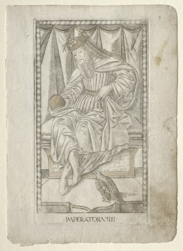 The Emperor (from the Tarocchi, series E: Conditions of Man, #9), before 1467. Creator: Master of the E-Series Tarocchi (Italian, 15th century).