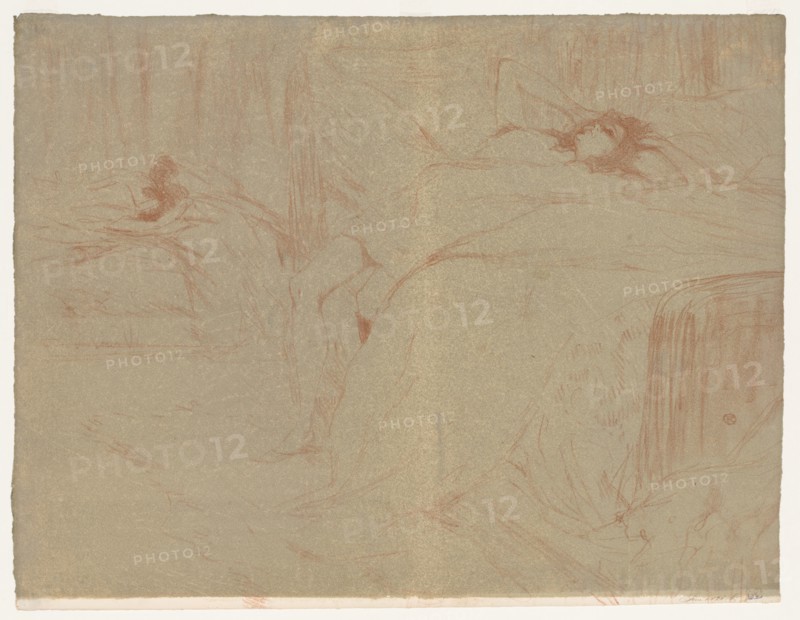 Elles: Woman Lying on Her Back, 1896. Creator: Henri de Toulouse-Lautrec (French, 1864-1901).