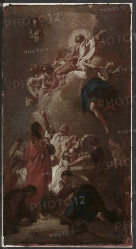Sketch for "The Assumption of the Virgin" (for St. James, Zbraslav, near Prague)?, c. 1744. Creator: Giovanni Battista Piazzetta (Italian, 1682-1754).
