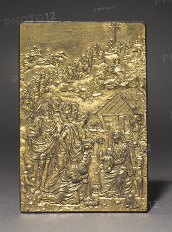 Pax with the Adoration of the Magi, c. 1500. Creator: Moderno (Italian, 1467-1528).