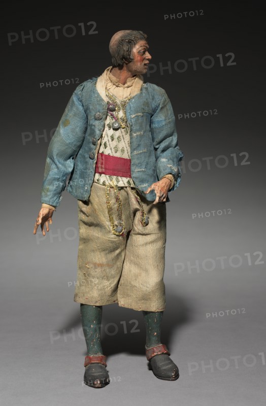 Figure from a Crèche: Standing Man, 1780-1830. Creator: Unknown.