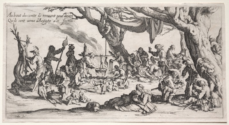 The Bohemians: The Stopping Place: The Feast of the Bohemians, c.1621-1625. Creator: Jacques Callot (French, 1592-1635).