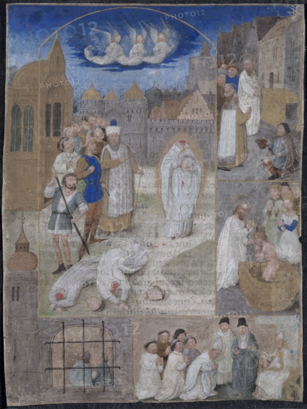 Leaf Excised from a Breviary of Charles the Bold and Margaret of York..., c. 1467-1470. Creator: Simon Marmion (French, 1420s-1489).