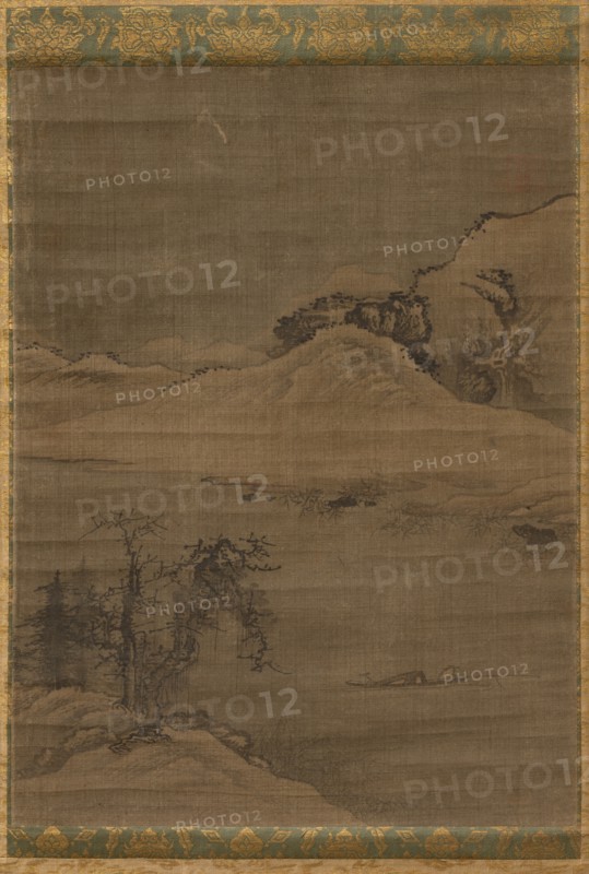 Landscape with Fishermen, 1600s. Creator: Yi Bul-hae (Korean, active 1500s), attributed to.