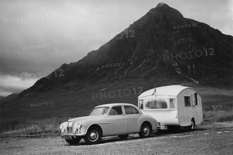 1955 MG ZA Magnette with 1954 Pipit Caravan. Creator: Unknown.