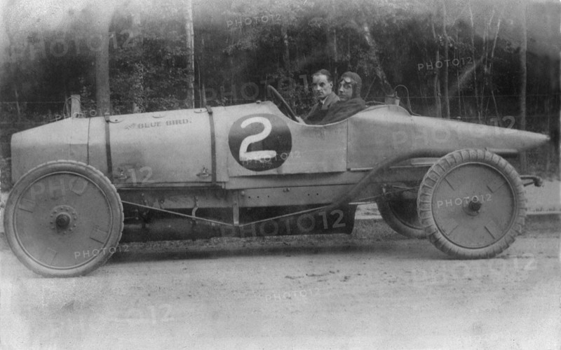 1912 Blue Bird Darracq, Malcolm Campbell and Godfrey Waters. Creator: Unknown.
