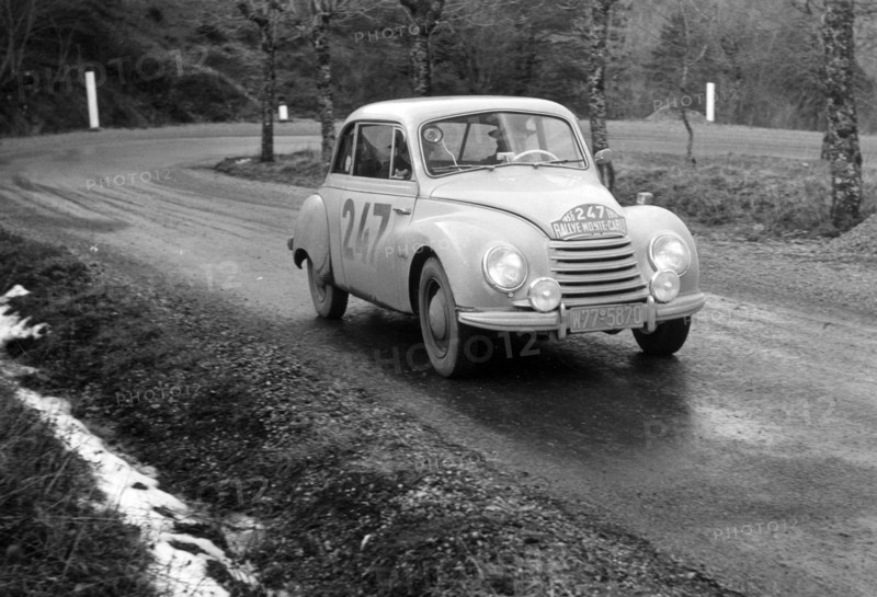 1956 DKW Sonderklasse on Monte Carlo Rally. Creator: Unknown.