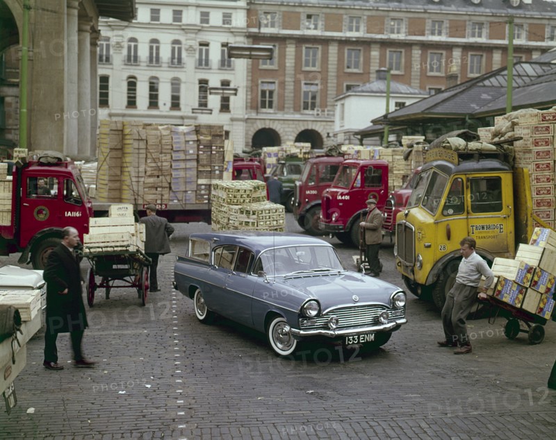 1960 Vauxhall Cresta Friary estate in Covent Garden fruit market. Creator: Unknown.