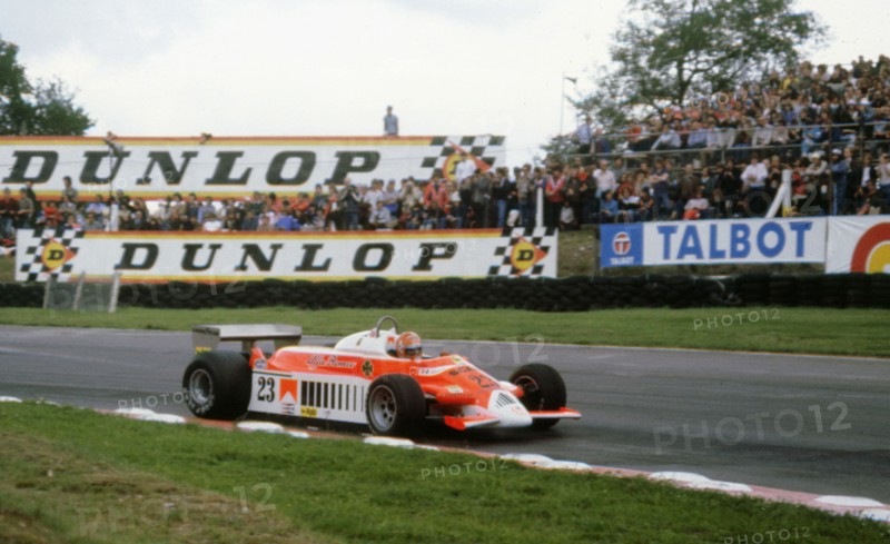 Alfa Romeo Tipo 179, Giacomelli, 1980 British Grand Prix at Brands Hatch. Creator: Unknown.