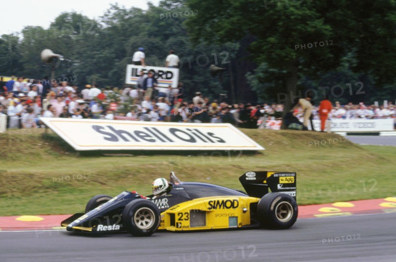 Minardi M85B, Andrea De Cesaris, 1986 British Grand Prix, Brands Hatch. Creator: Unknown.