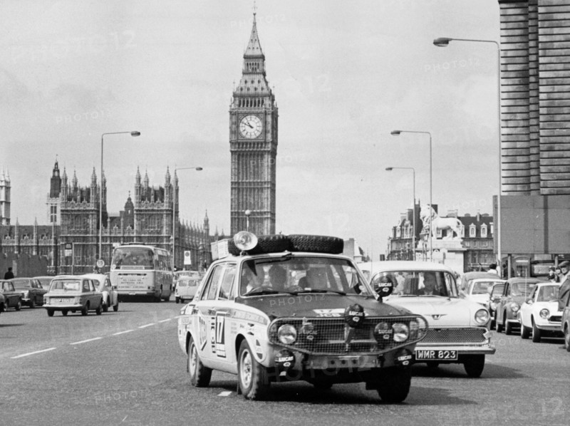 Hillman Hunter, P.Brown on 1968 London to Sydney rally. Creator: Unknown.