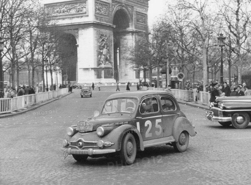 Panhard Dyna in Paris during 1953 Monte Carlo Rally. Creator: Unknown.