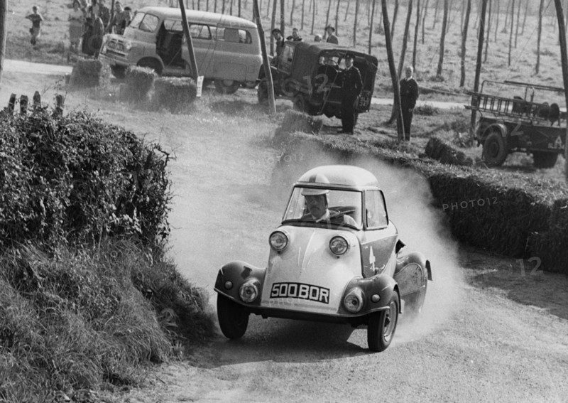 Messerschmitt, K.Piper at Bodiam hill climb 1961. Creator: Unknown.
