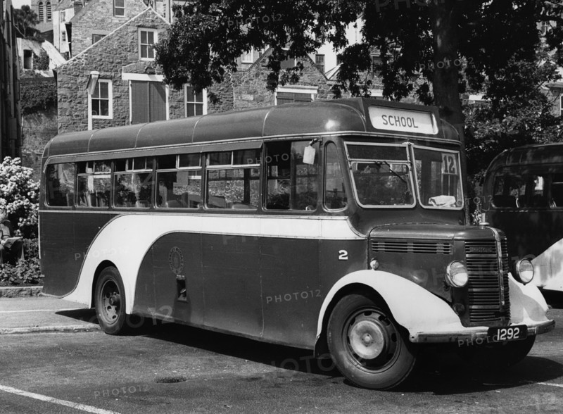 Bedford OB bus in Guernsey late 1940's. Creator: Unknown.