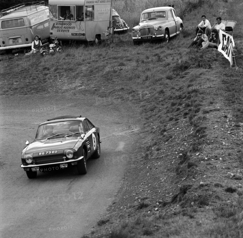 Trident Clipper, Sandy Gibb at Gurston Down hill climb. Creator: Unknown.