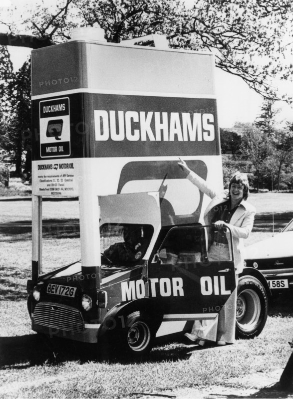 Duckhams Mini with tv personality Keith Chegwin 1978. Creator: Unknown.