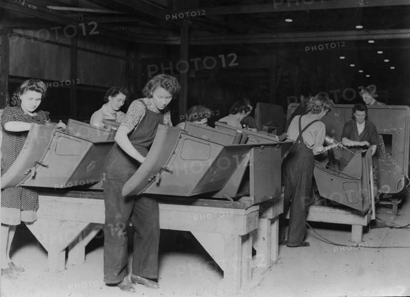 Ford factory women workers during 2nd World War. Creator: Unknown.