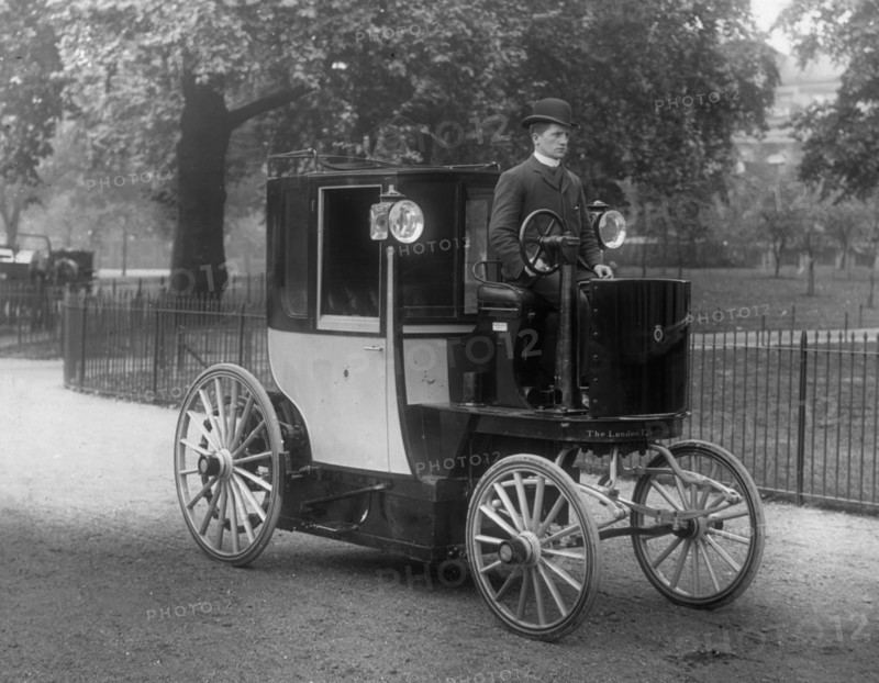 1896 Bersey Electric cab. Creator: Unknown.