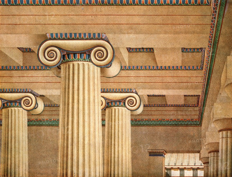 Ionic Hall in the Acropolis at Athens, Greece, (1928).  Creator: Unknown.