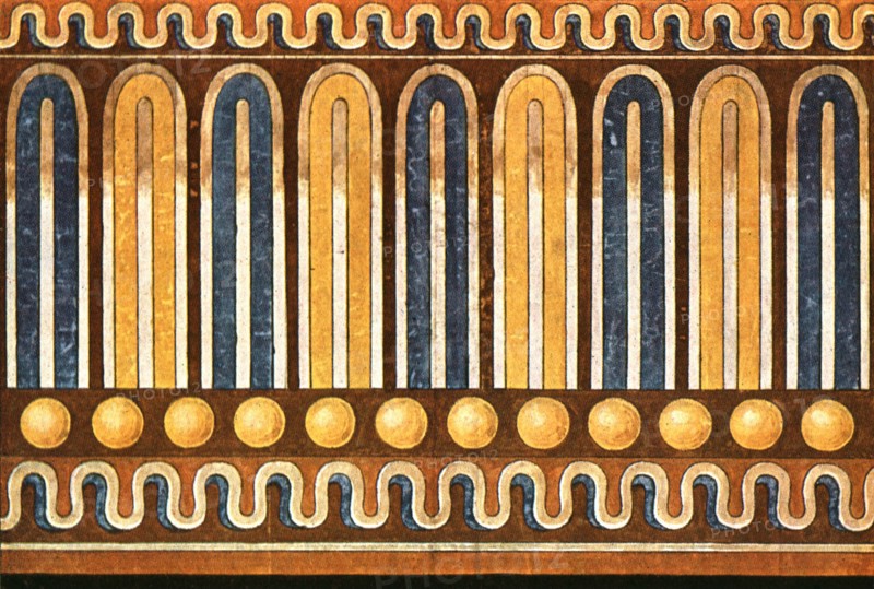 Frieze from the François Tomb (Tomba François) at Vulci, Italy, (1928).  Creator: Unknown.