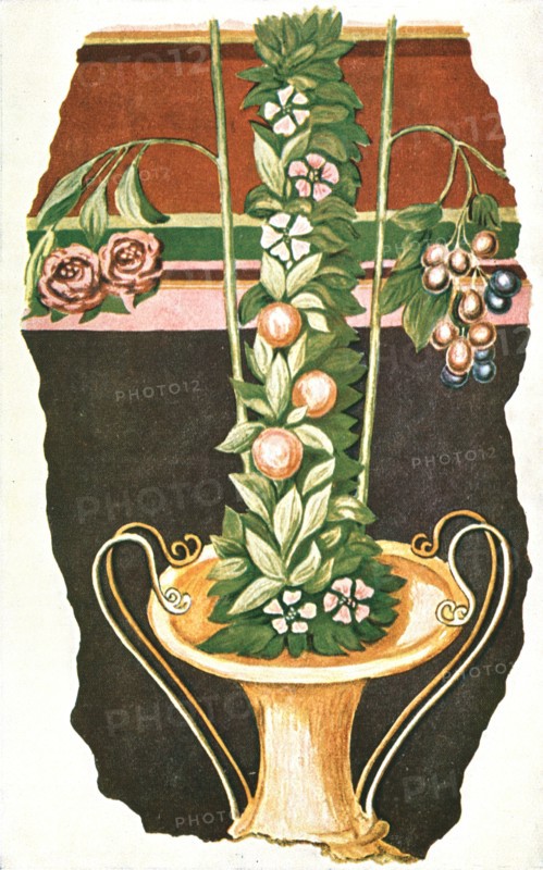 Mural painting in a Roman villa, Commugny, Switzerland, (1928). Creator: Unknown.