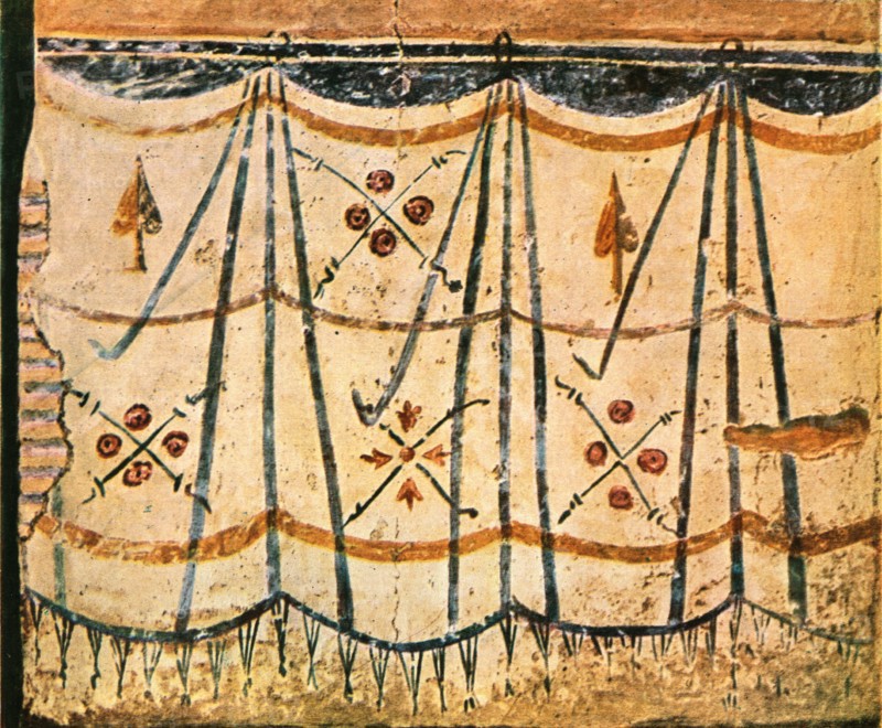 Carpet frieze from Chamber E, Wall 6 of Santa Maria Antiqua, Rome, Italy, (1928). Creator: Unknown.