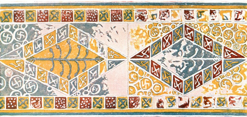 Frieze in the church at Saint-Pierre-de-Clages, Switzerland, (1928). Creator: Unknown.