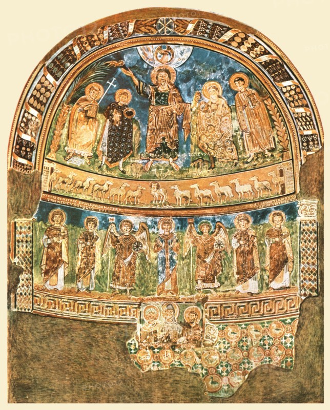 Mural painting in the apse of S. Maria in Pallara...Rome, Italy, (1928).  Creator: Unknown.