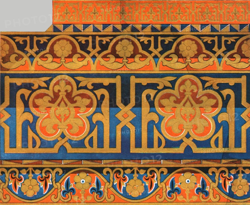 Painted wooden ceiling in the cathedral at Messina, Sicily, Italy, (1928). Creator: Unknown.