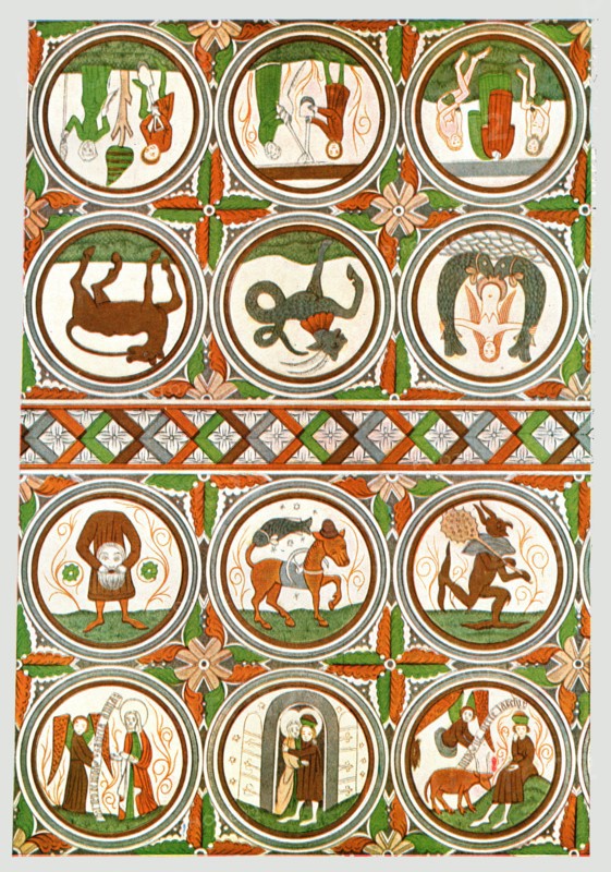 Decoration in Stora Råda Old Church, Västra Götaland, Sweden, (1928).  Creator: Unknown.