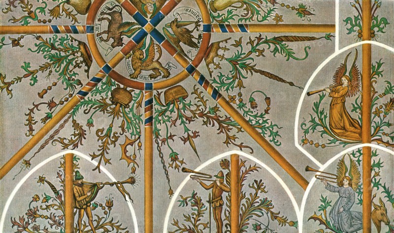 Decoration in Stedum Church, Groningen, Netherlands, (1928).  Creator: Unknown.
