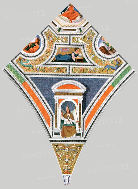 Painted decoration in the church of Santa Maria del Popolo, Rome, Italy, (1928). Creator: Unknown.