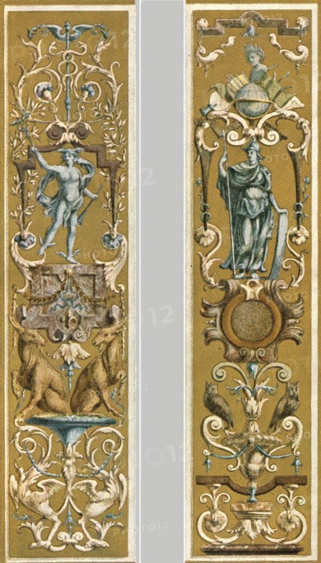 Decorative painting in the Louvre, Paris, France, (1928). Creator: Unknown.