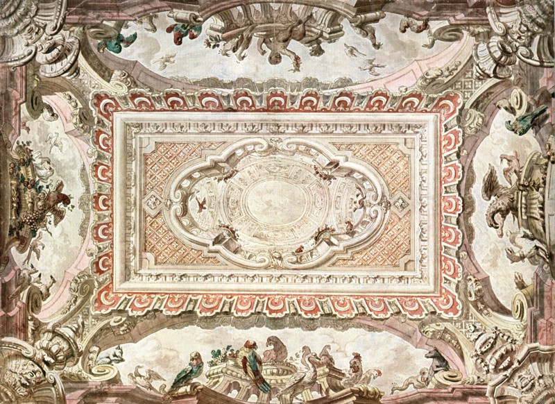 Design for a ceiling-painting, Netherlands, (1928). Creator: Unknown.