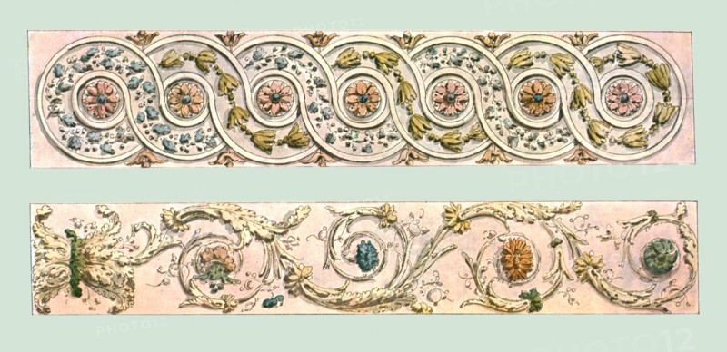 Foliage border designs, France, (1928). Creator: Unknown.