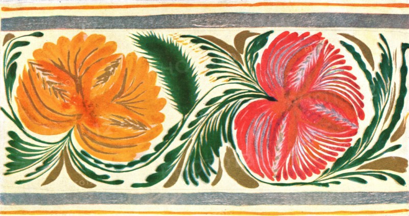 Floral design, Ukraine, 1925, (1928). Creator: Unknown.