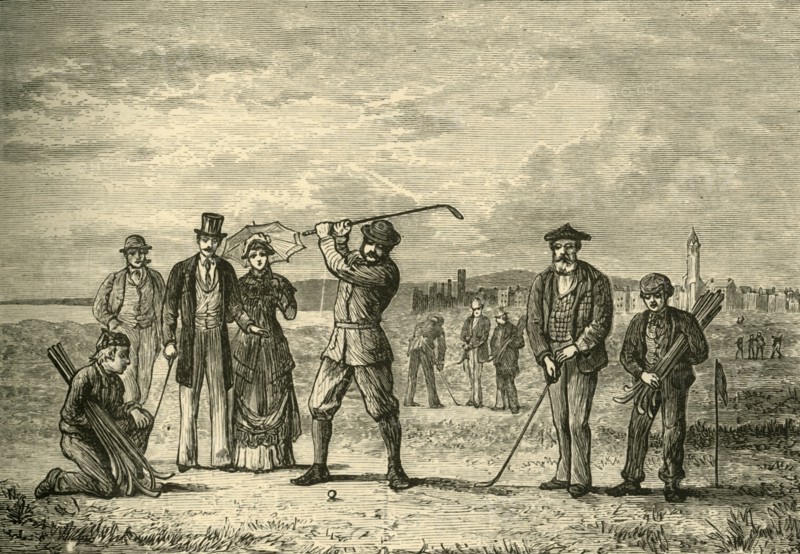 'Golf on the Links', 1898. Creator: Unknown.
