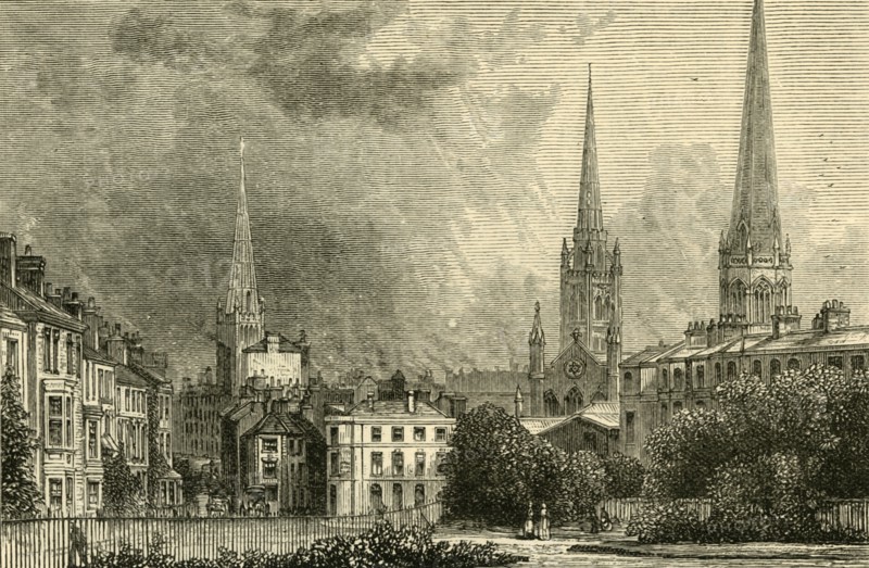'Coventry - The Spires of Trinity, St. Michael's, and Christ Church', 1898. Creator: Unknown.