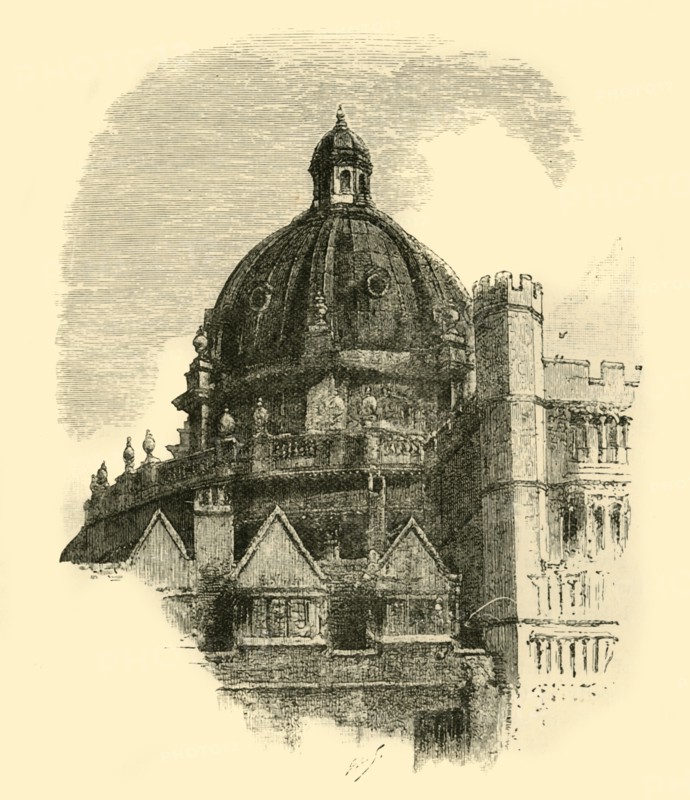 'The Radcliffe Library, from the Quadrangle of Brasenose', 1898. Creator: Unknown.