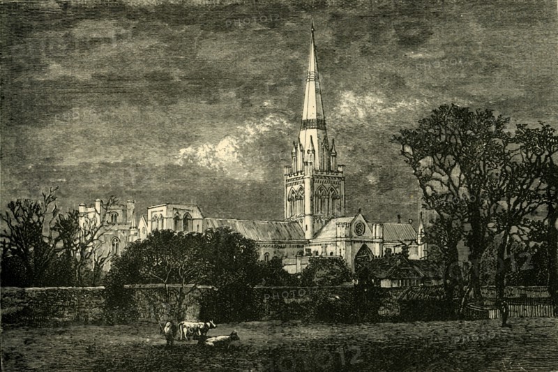 'Chichester Cathedral, From The South', 1898. Creator: Unknown.