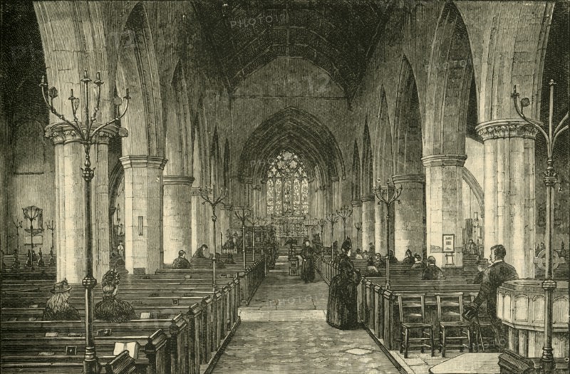 'St. Nicholas' Church: The Nave, 1886', (1898). Creator: Unknown.