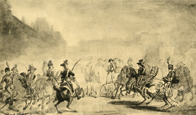 'Revue du Quintidi', 1800 or 1801, (1921). Creators: Jean-Baptiste Isabey, Carle Vernet.
