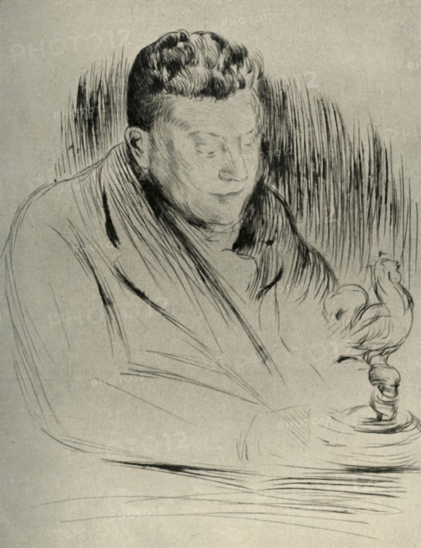 Portrait of the sculptor Alfred Gilbert, 1908. Creator: Unknown.