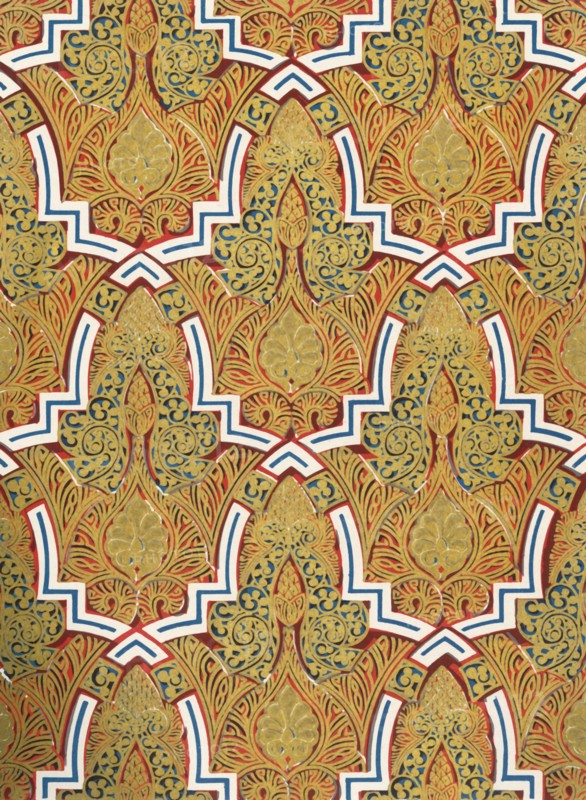 'Ornament in panels on the walls, Court of the Mosque', 1907. Creator: Unknown.