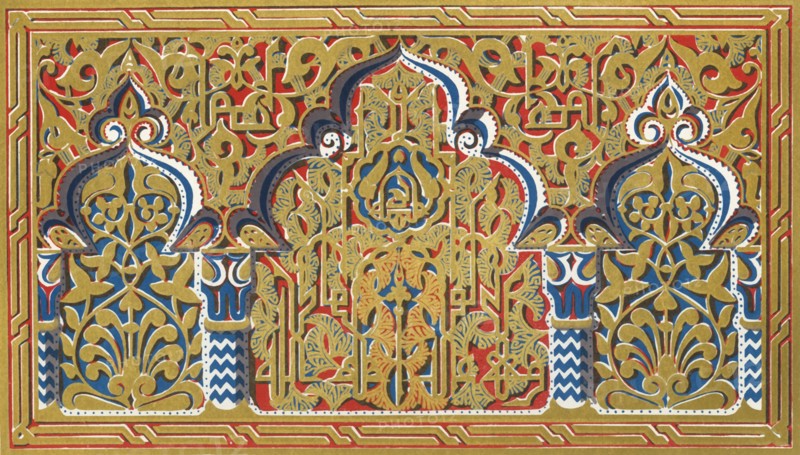 'Small panel in jamb of a window, Hall of the Two Sisters', 1907. Creator: Unknown.
