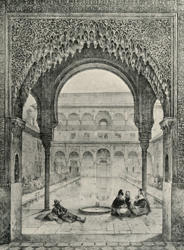 'Court of the Fish-Pond', 19th century, (1907). Creator: Unknown.